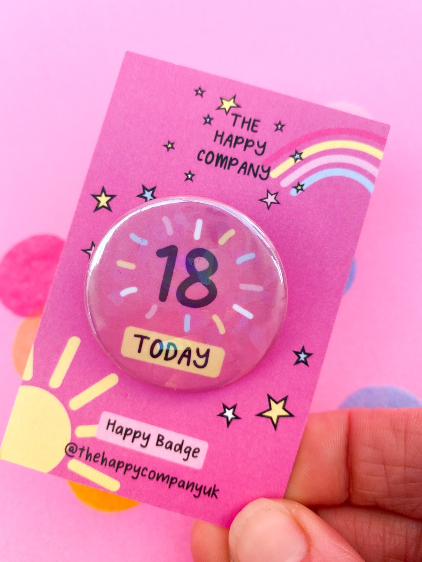 18th Birthday Pin Badge | 18th gifts