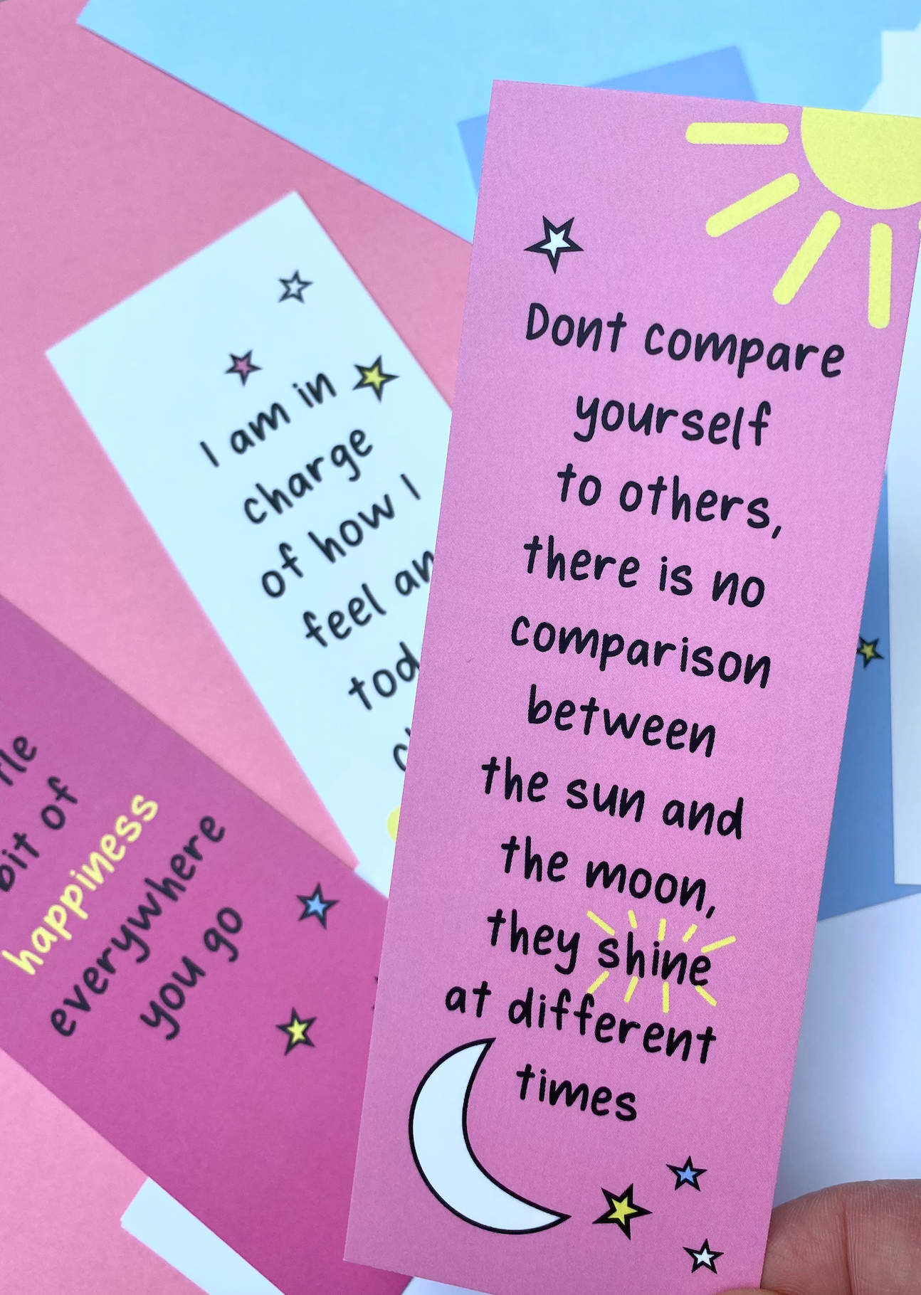 Pack of 5 Bookmarks | Positive Quotes