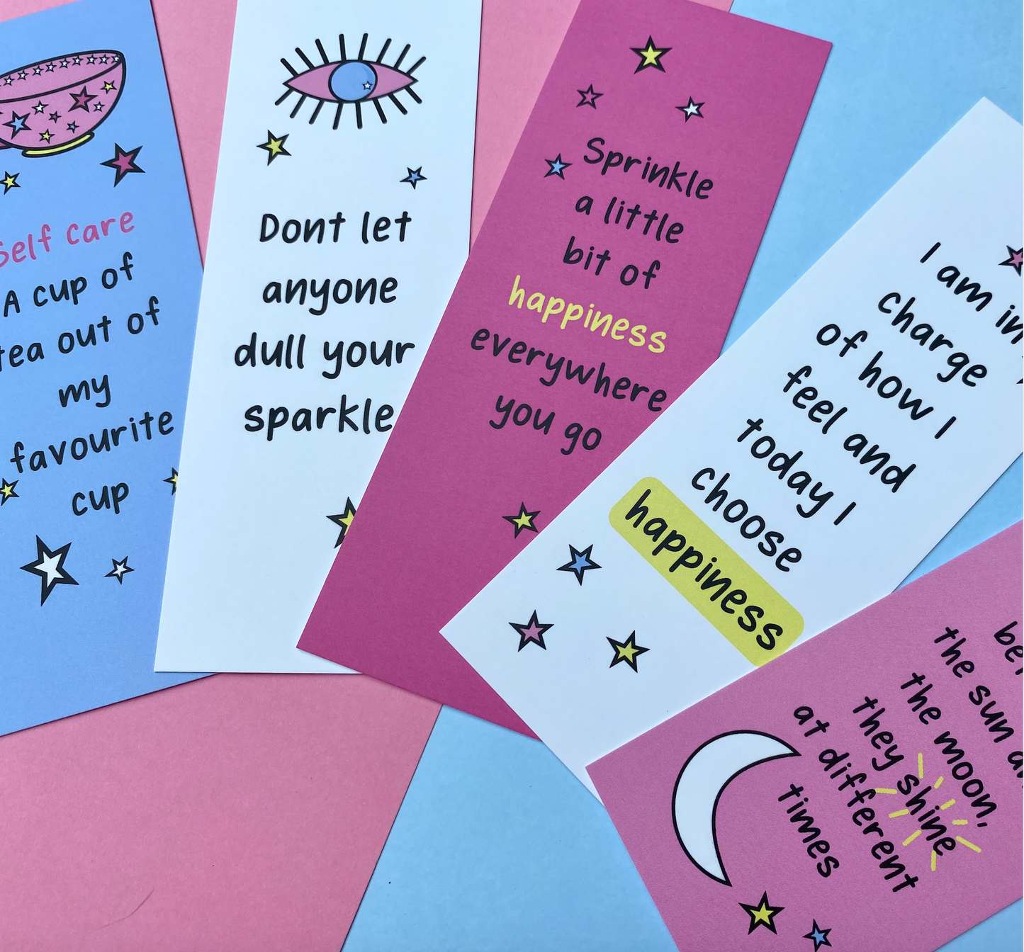 Pack of 5 Bookmarks | Positive Quotes