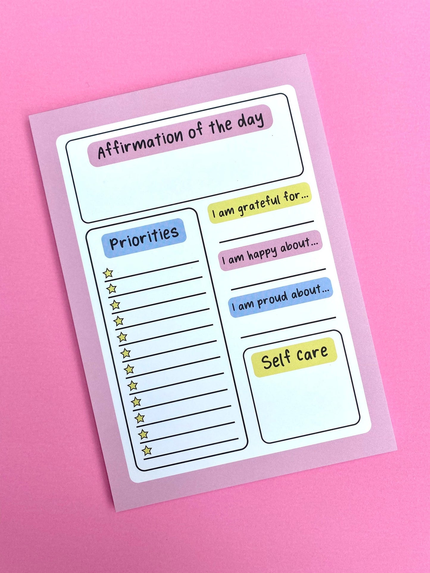 Affirmation Day Planner Notepad
