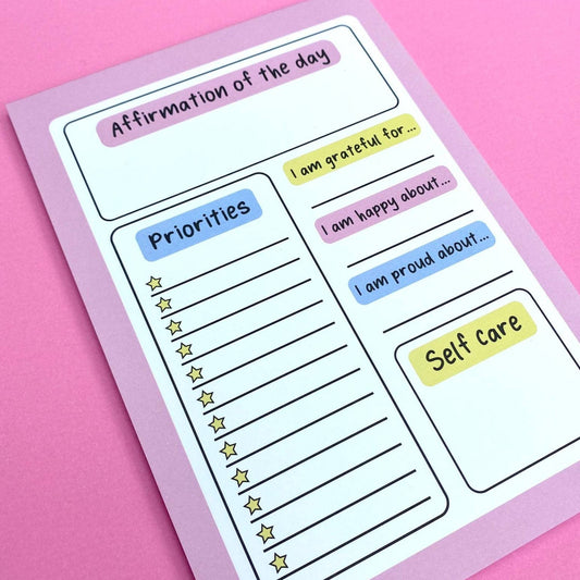 Affirmation Day Planner Notepad