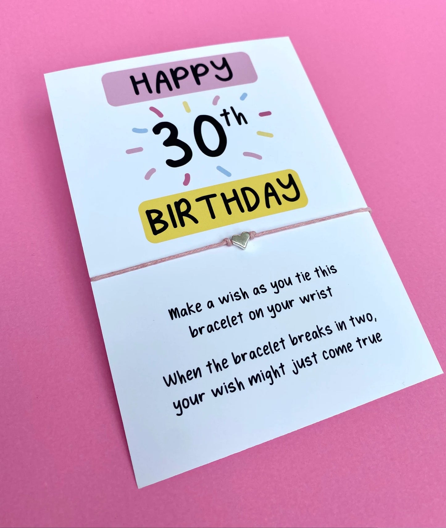 30th Birthday Wish Bracelet
