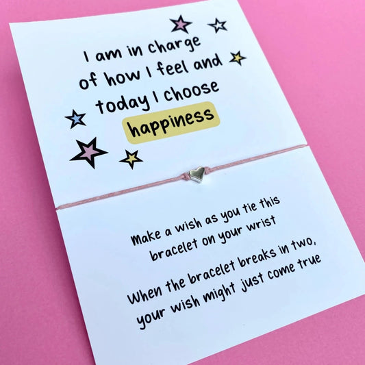 Happiness Affirmation Wish Bracelet