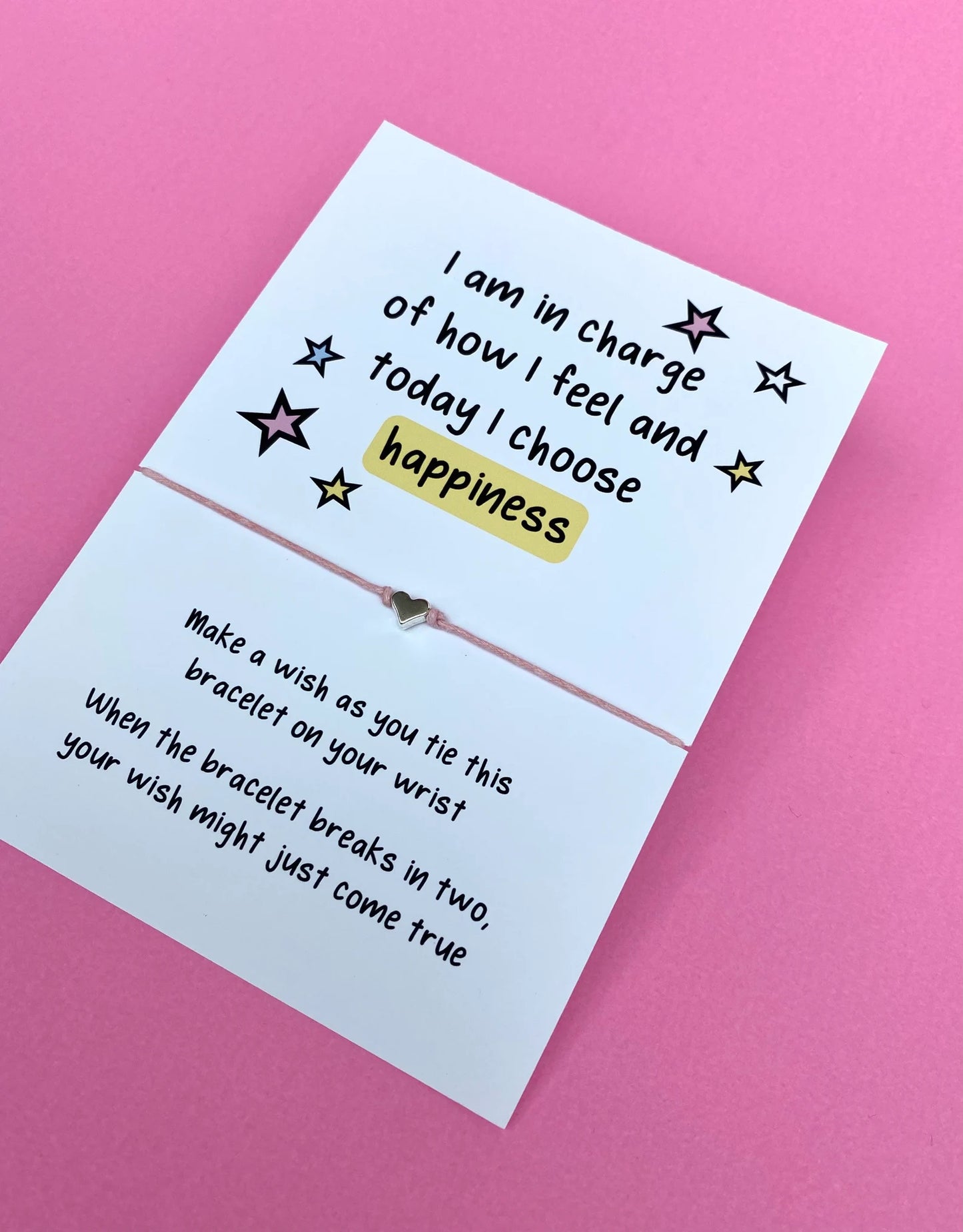 Happiness Affirmation Wish Bracelet