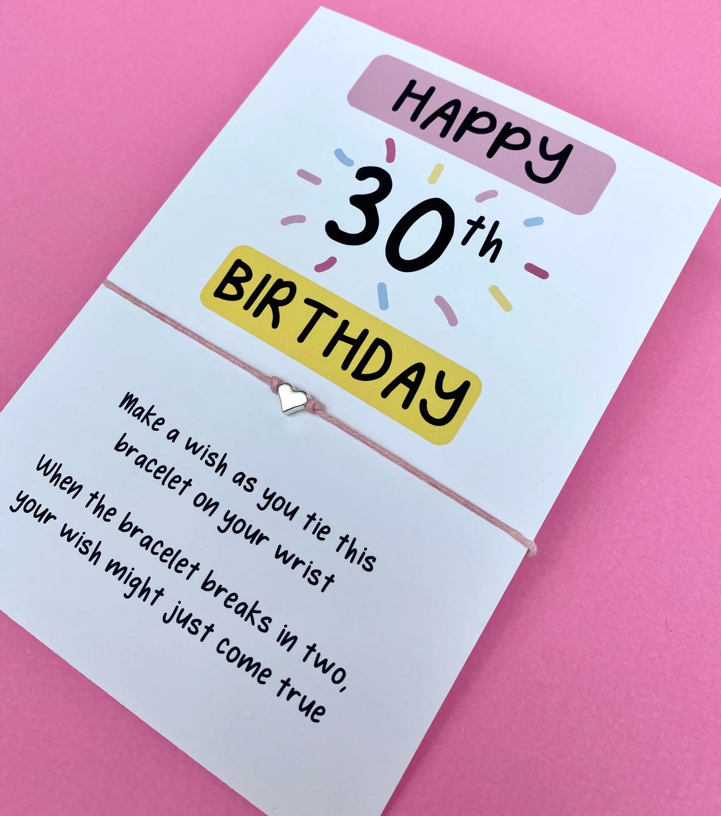 30th Birthday Wish Bracelet