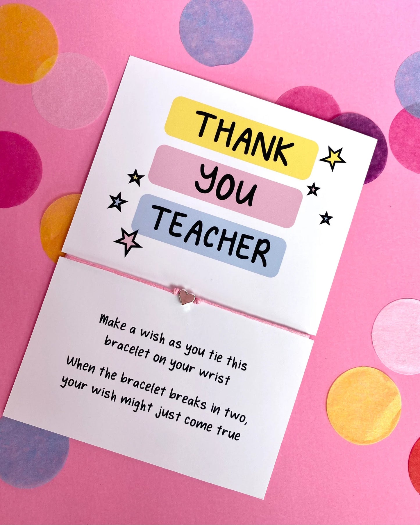 Thank you teacher Wish Bracelet