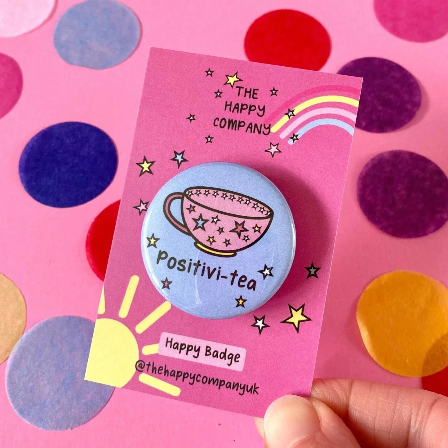 Cup of Positivi-tea Affirmation Pin Badge