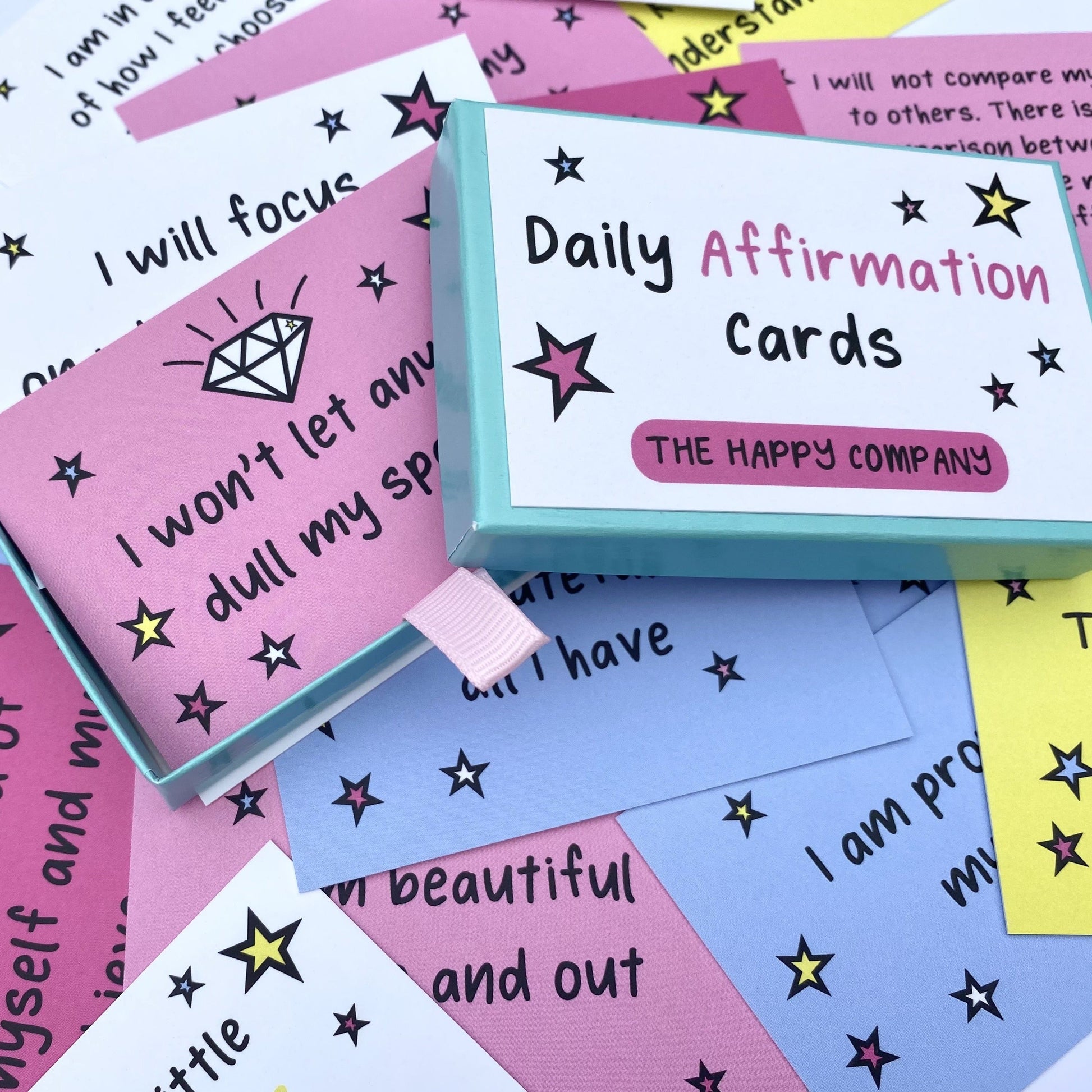 Girls Happiness and Positive Affirmation Cards Kids