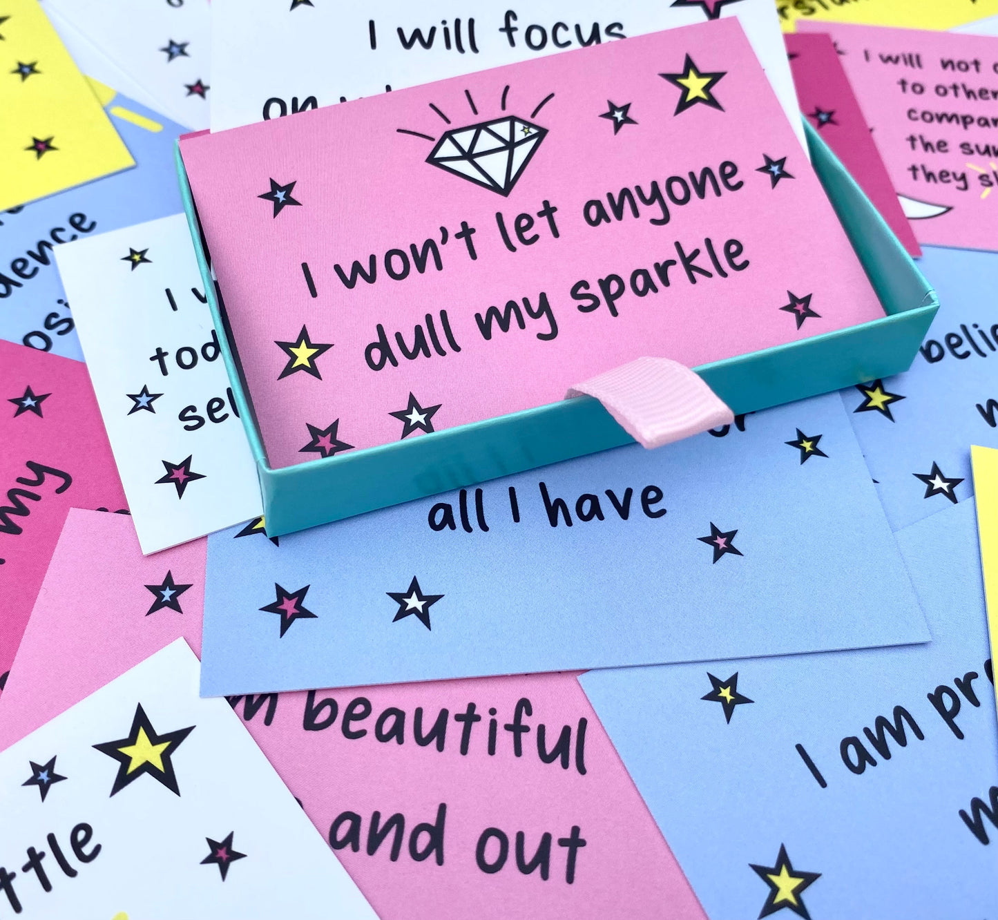 Girls Happiness and Positive Affirmation Cards Kids